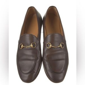 Gucci Brown Women’s Loafers - 1955 Horsebit Accent Leather Loafers. 12/42